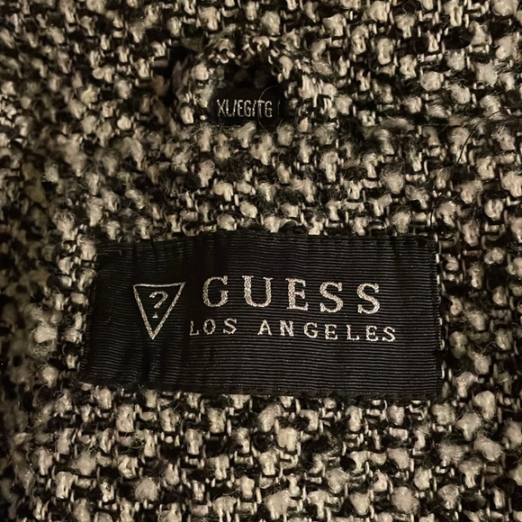 GUESS LOS ANGELES PEACOAT BELTED BLEND WOOL COAT. - Picture 9 of 11